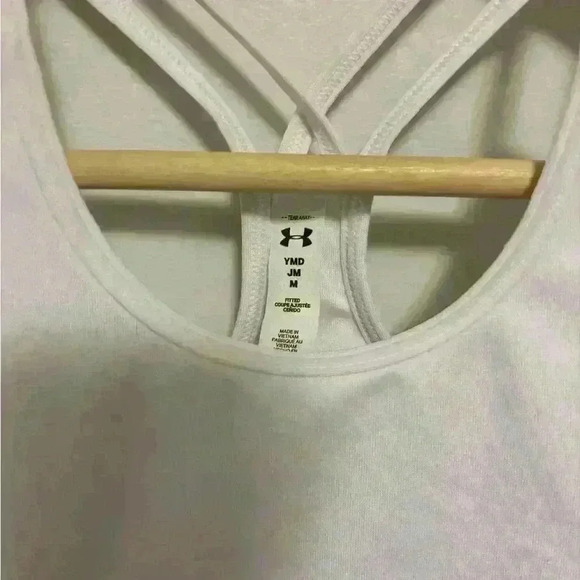 Under Armour  | Sports Bra in White | Size Medium Youth - Picture 4 of 5